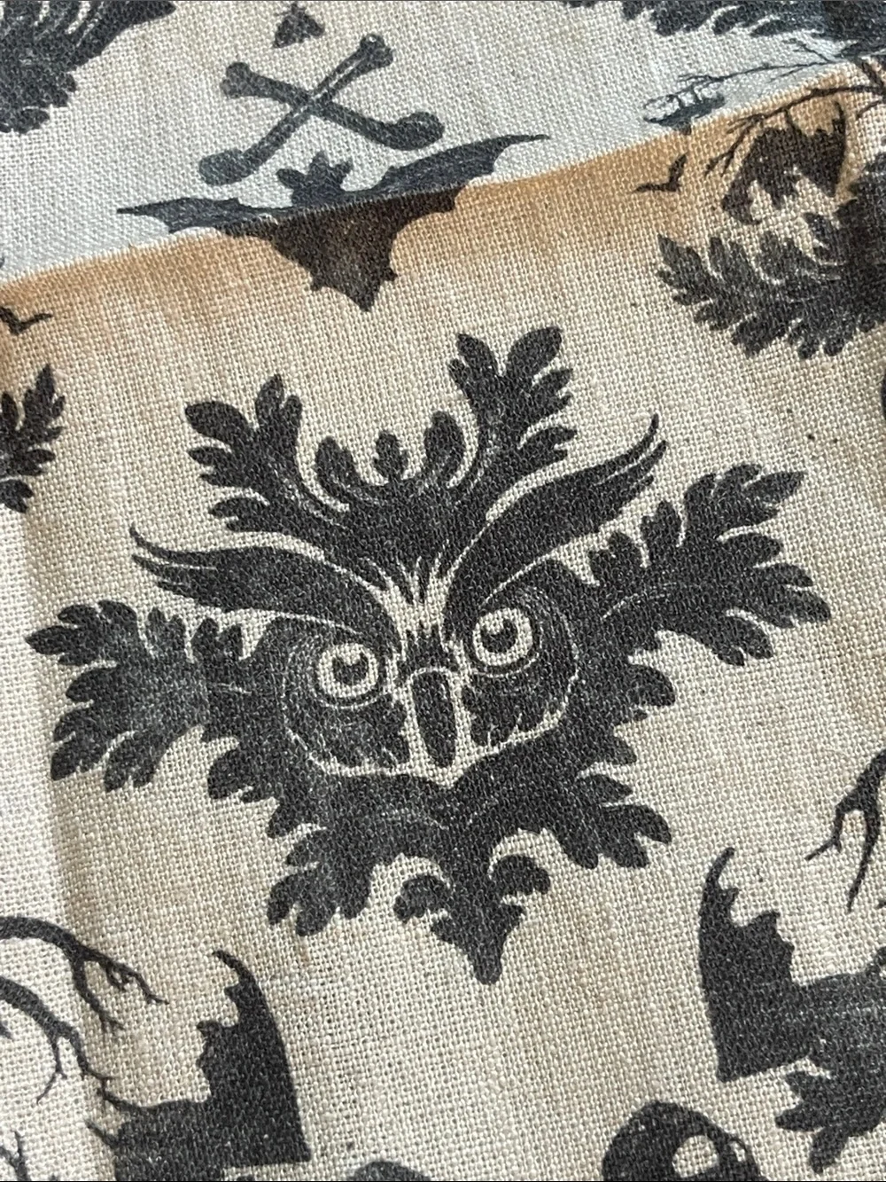Set of 2 Black Forest Linen Napkins by Terrain for Anthropologie.